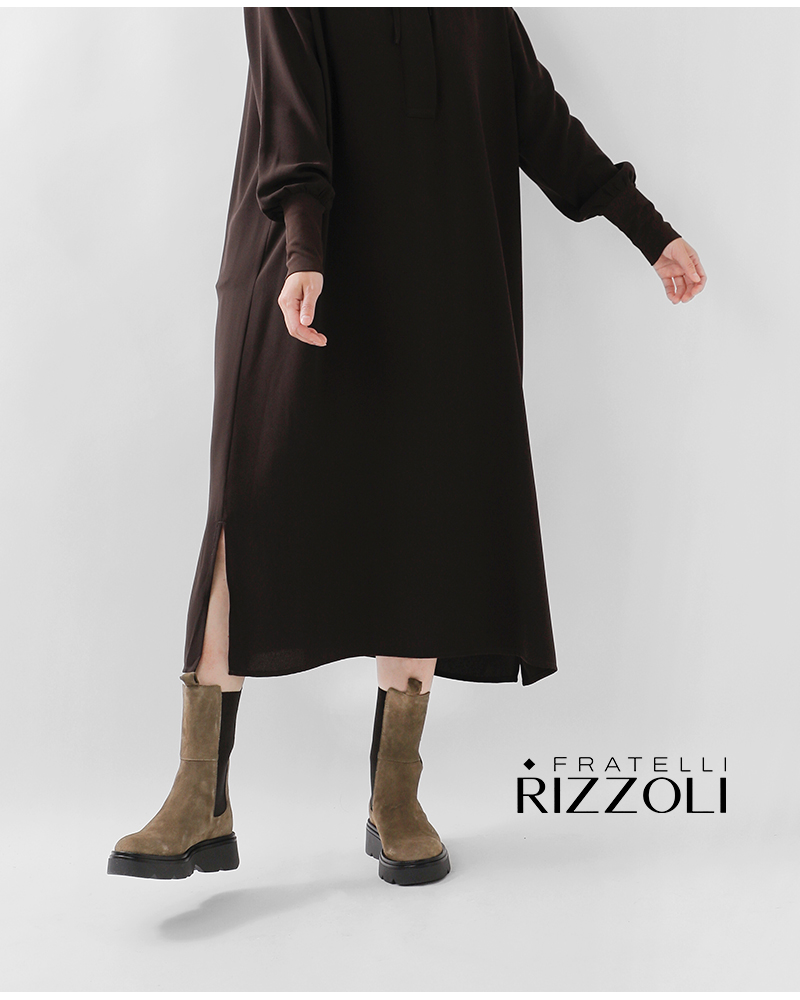 FRATELLI RIZZOLI(フラテッリリッツォーリ)カウスエードレザーミドルチェルシーブーツlu-938-5191-ca