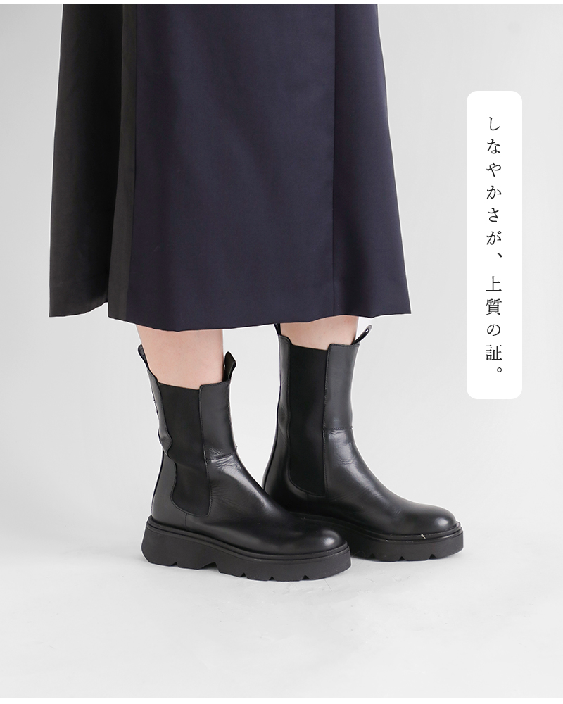 FRATELLI RIZZOLI(フラテッリリッツォーリ)カウレザーミドルチェルシーブーツlu-938-5191-sa