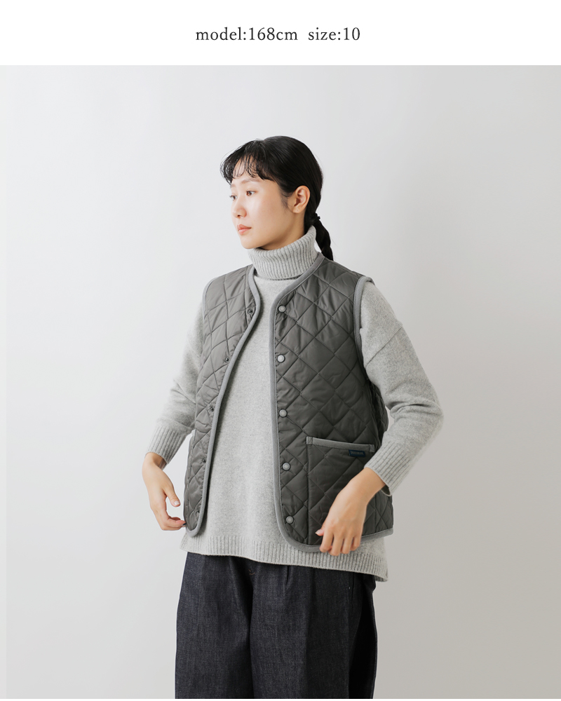 LAVENHAM(ラベンハム)コクーンソーンハムキルティングノーカラーベスト“COCOONTHORNHAMWOMENS”lv10125