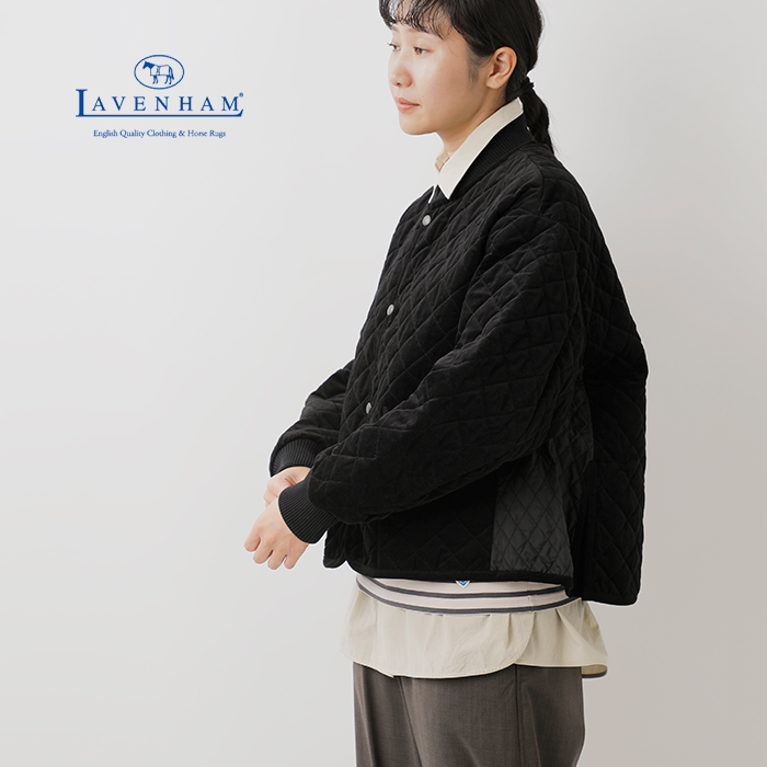 LAVENHAM(ラベンハム)ベルベットキルティングパネルボンバージャケット“PANELEDBOMBERJACKETWOMENS”lv12112