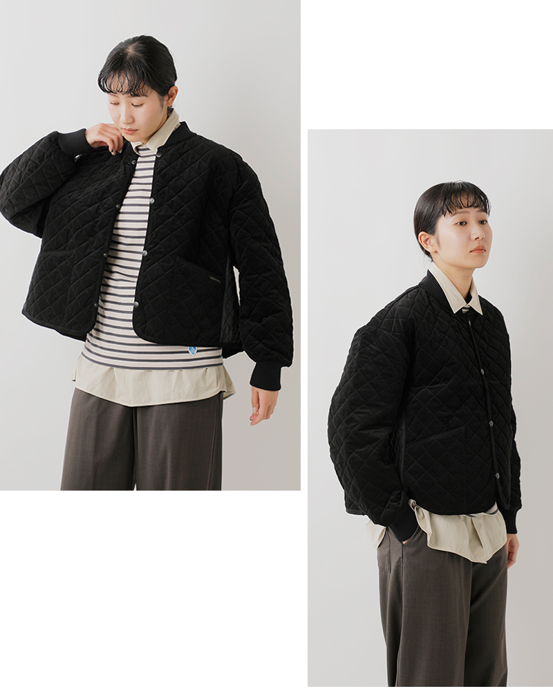 LAVENHAM(ラベンハム)ベルベットキルティングパネルボンバージャケット“PANELEDBOMBERJACKETWOMENS”lv12112