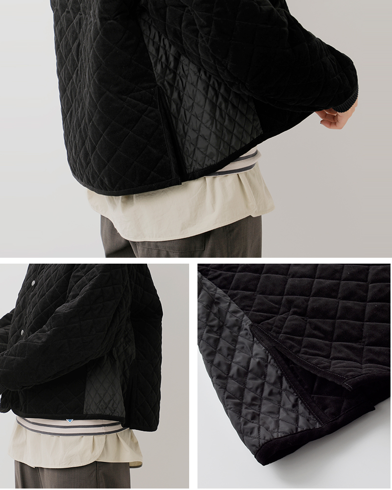 LAVENHAM(ラベンハム)ベルベットキルティングパネルボンバージャケット“PANELEDBOMBERJACKETWOMENS”lv12112