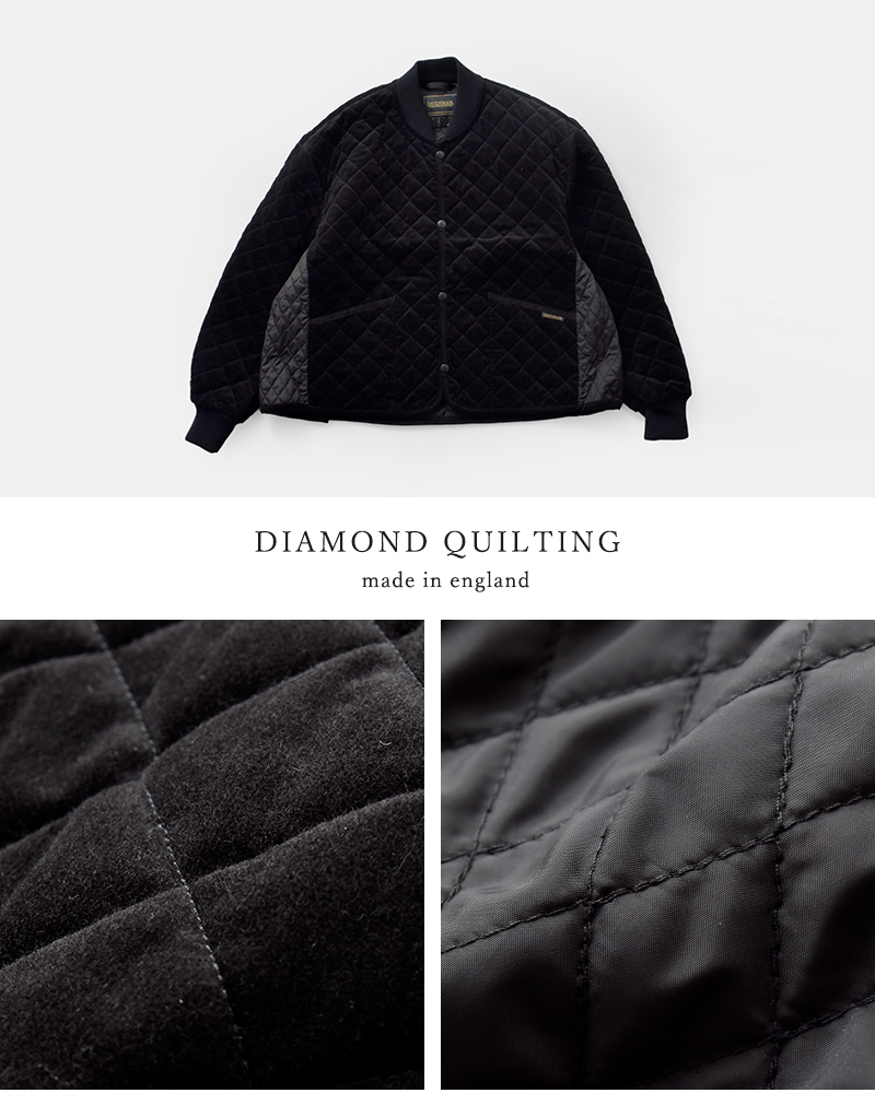 LAVENHAM(ラベンハム)ベルベットキルティングパネルボンバージャケット“PANELEDBOMBERJACKETWOMENS”lv12112