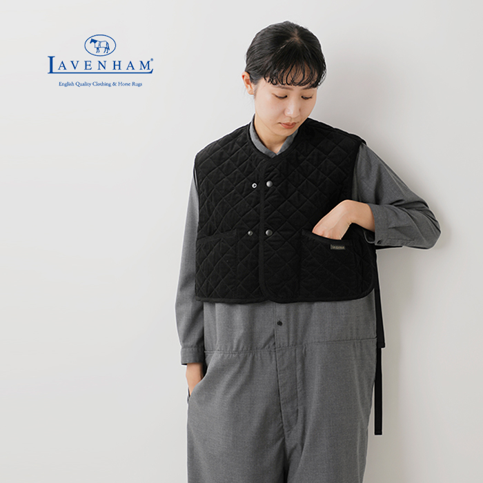 LAVENHAM(ラベンハム)べルベットディービーソーンハムキルティングクロップドベスト“VELVETDBTHORNHAMWOMENS”lv12133