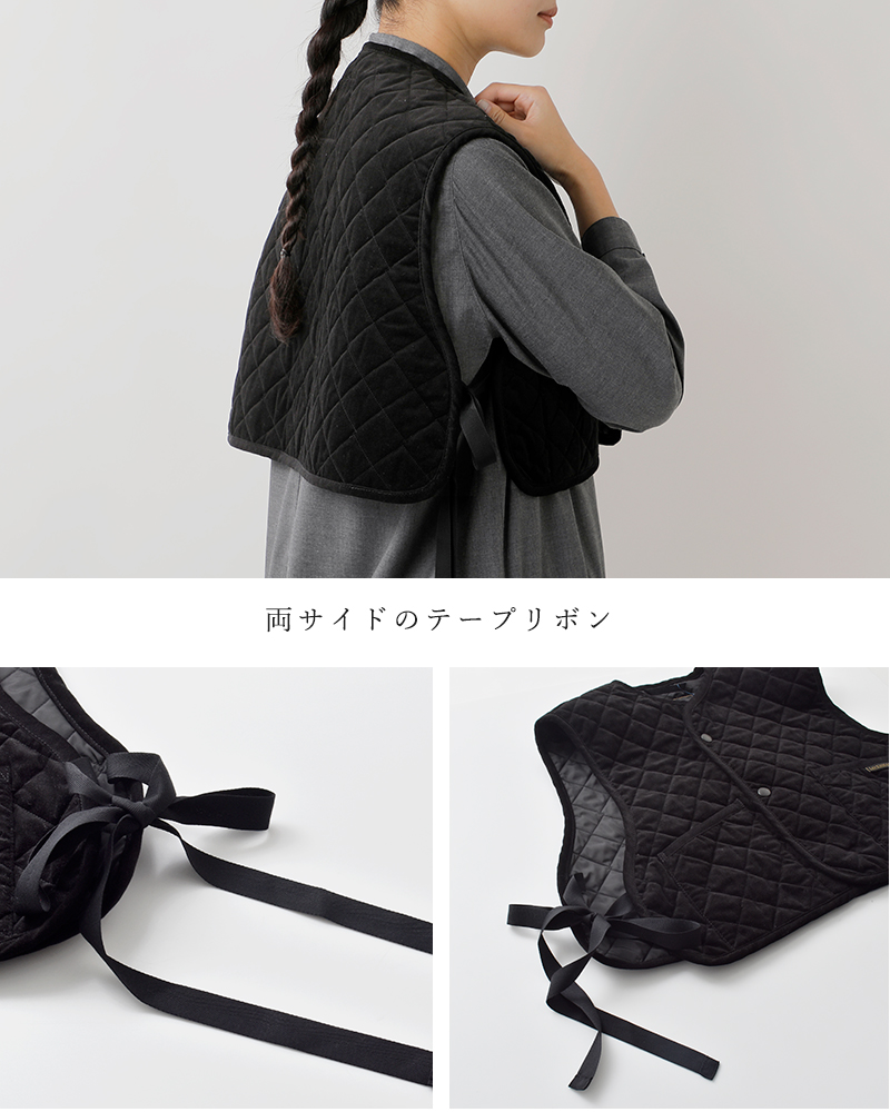 LAVENHAM(ラベンハム)べルベットディービーソーンハムキルティングクロップドベスト“VELVETDBTHORNHAMWOMENS”lv12133