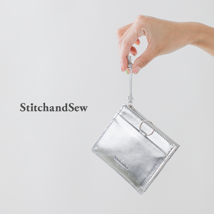 StitchandSew牛ミラー箔Lジップウォレットlz300