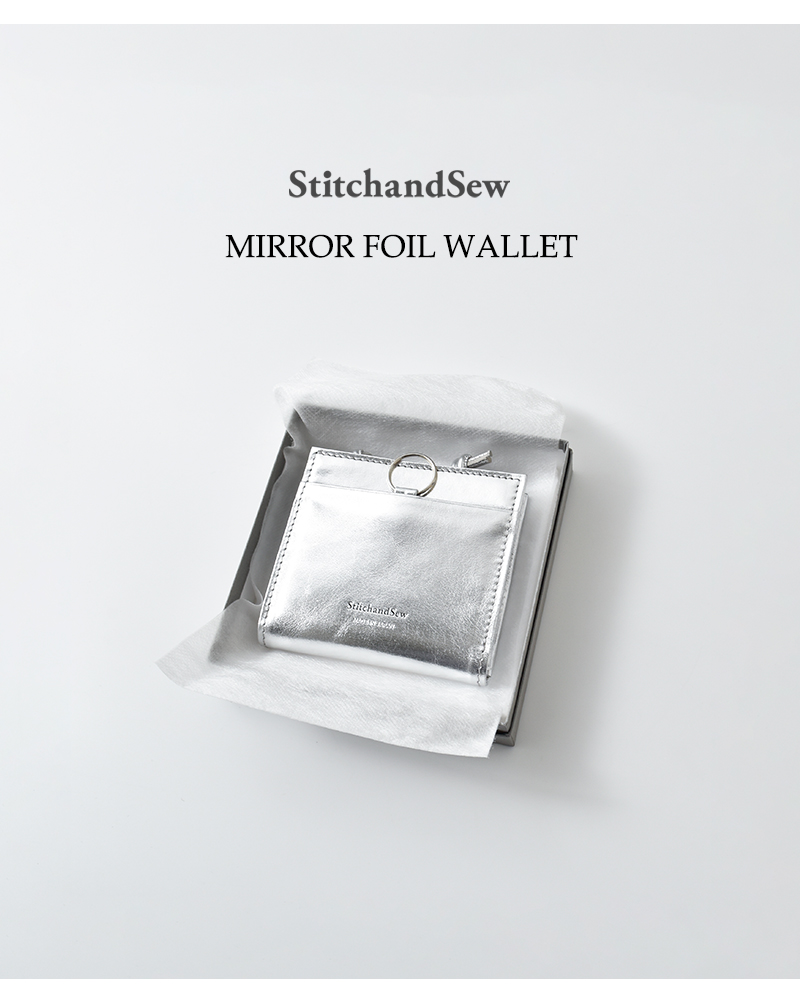 StitchandSew スティッチアンドソー 牛ミラー箔 Lジップ