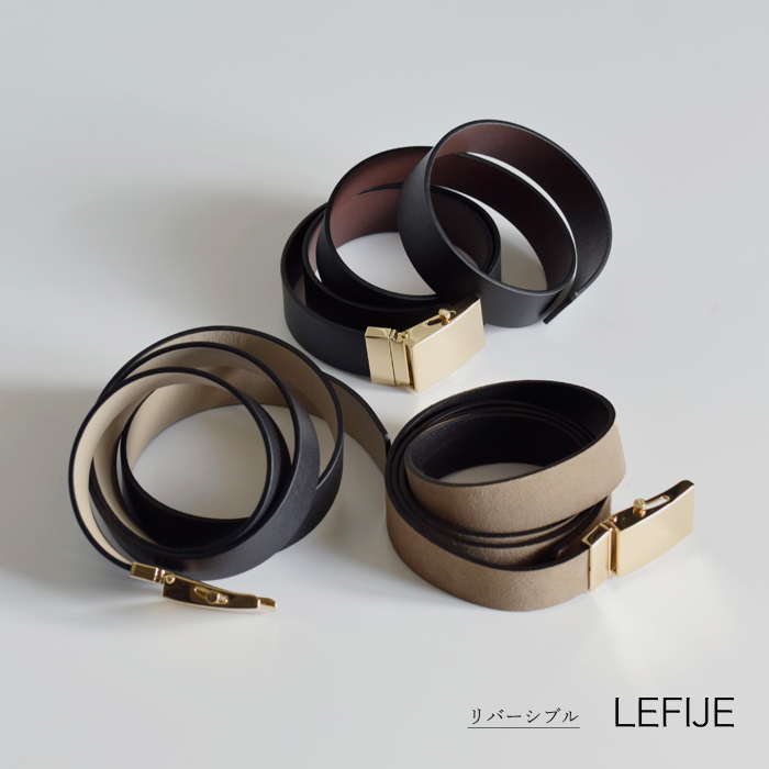 LEFIJE(レフィエ)スムースレザーベルト“RVSTresor/Alaska”m5186a-c-rvs