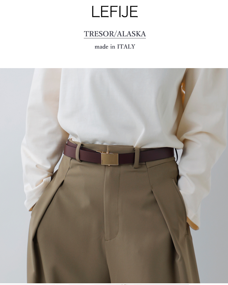 LEFIJE(レフィエ)スムースレザーベルト“RVSTresor/Alaska”m5186a-c-rvs