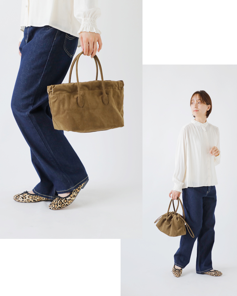 MARY AL TERNA(メアリオルターナ)ウルトラスエード巾着ミニハンドバッグ“WRING”ma5227bg-38