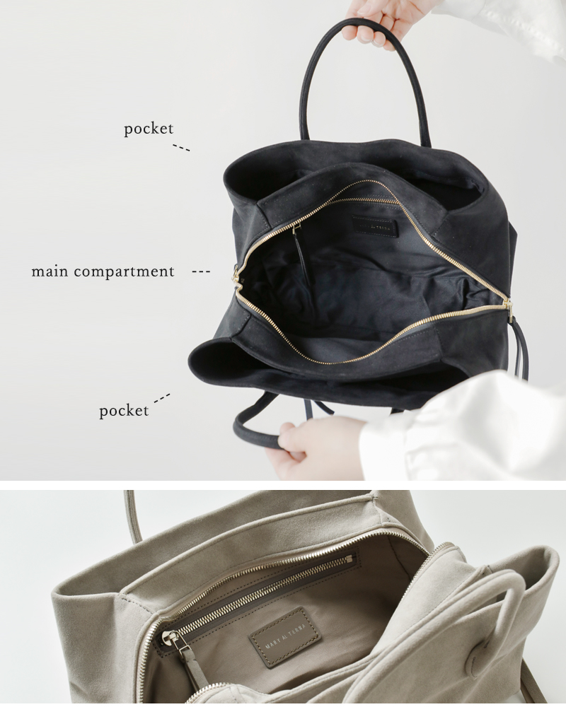 MARY AL TERNA(メアリオルターナ)ウルトラスエードハンドバッグ“RIKYU”ma5227bg-51