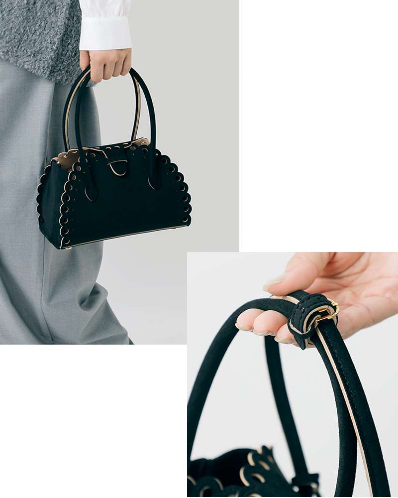 MARY AL TERNA(メアリオルターナ)ウルトラスエードハンドバッグ“ENSOU”ma5227bg-59