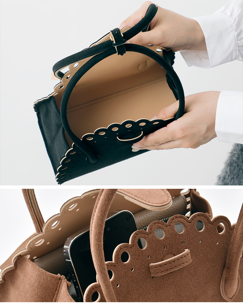 MARY AL TERNA(メアリオルターナ)ウルトラスエードハンドバッグ“ENSOU”ma5227bg-59