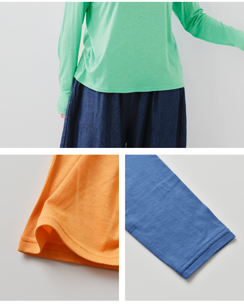 me.(ミードット)モダールロングスリーブTシャツme-24200