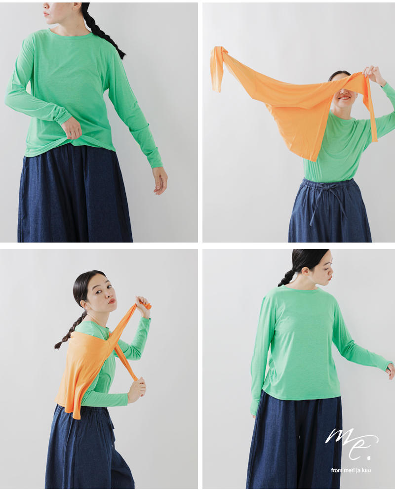 me.(ミードット)モダールロングスリーブTシャツme-24200