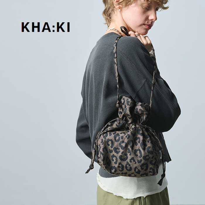 kha:ki(カーキ)レオパードコンバーチブルバッグ“CONVERTIBLEBAGLEO”mil25fbg3027