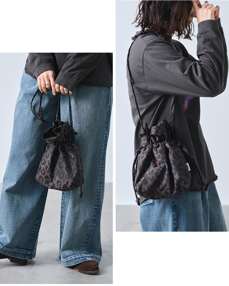 kha:ki(カーキ)レオパードコンバーチブルバッグ“CONVERTIBLEBAGLEO”mil25fbg3027