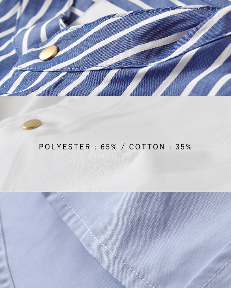 kha:ki(カーキ)ブロードボリュームスリーブバンドカラーシャツ“GOLDDOTSHIRTS”mil25fbl3149