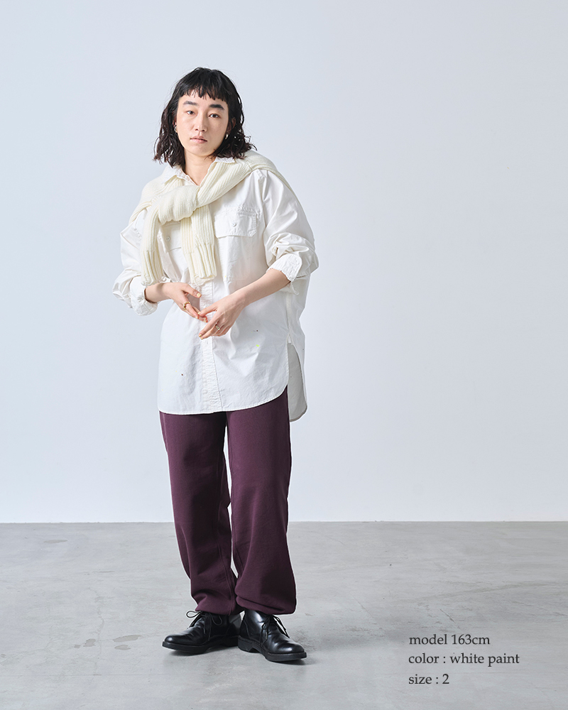 kha:ki(カーキ)コットンワイドミリタリーハンドペイントシャツ“HANDPAINTSHIRTS”mil25fbl3150