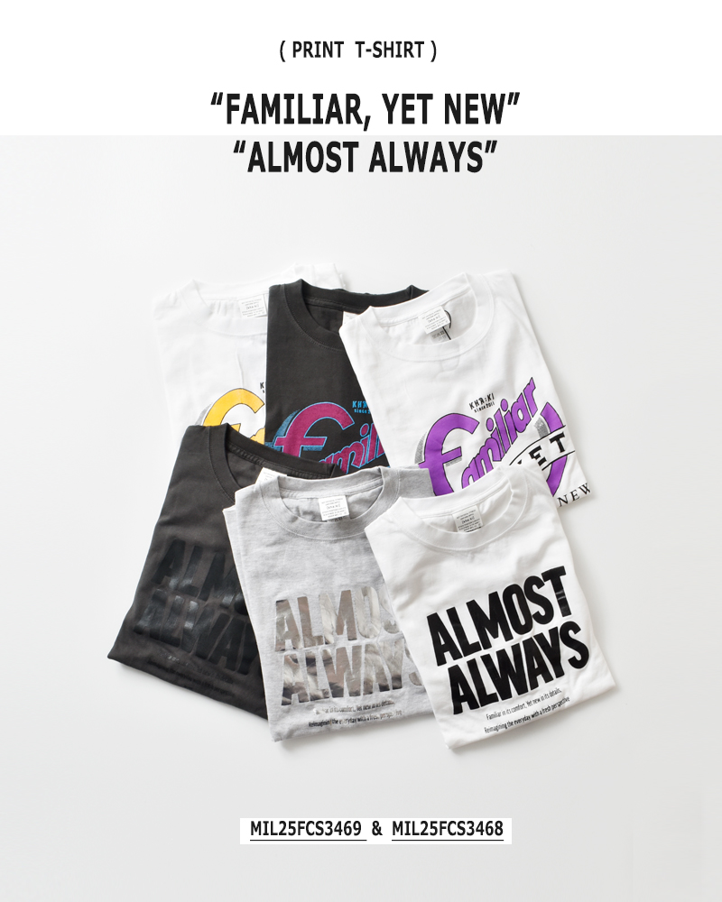 kha:ki(カーキ)コットンプリント長袖Tシャツmil25fcs3468-9