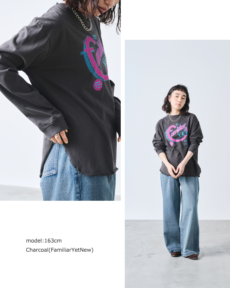 kha:ki(カーキ)コットンプリント長袖Tシャツmil25fcs3468-9