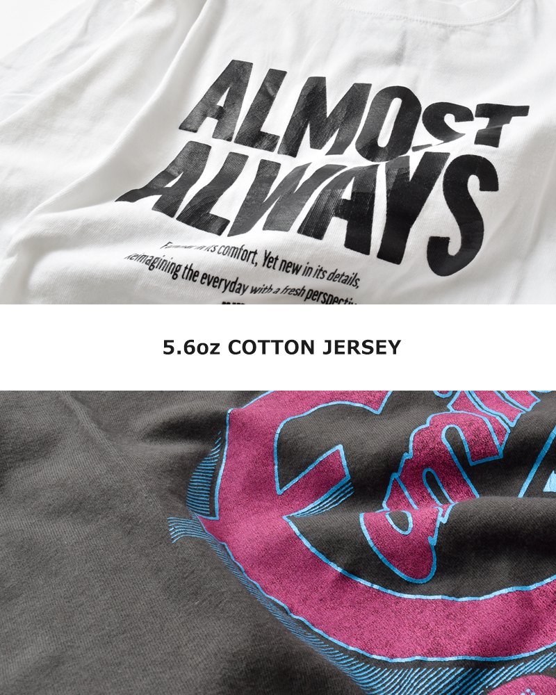 kha:ki(カーキ)コットンプリント長袖Tシャツmil25fcs3468-9