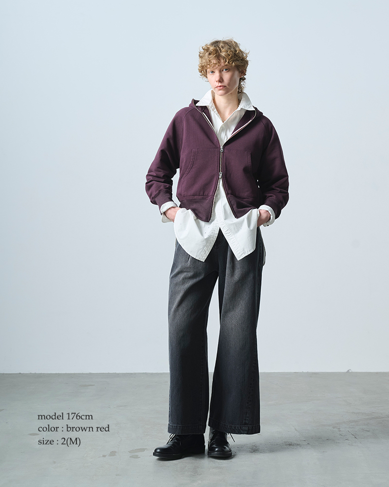 kha:ki(カーキ)ハイゲージ裏毛ジップアップスウェットパーカー“ZIPUPHOODIE”mil25fcs3465