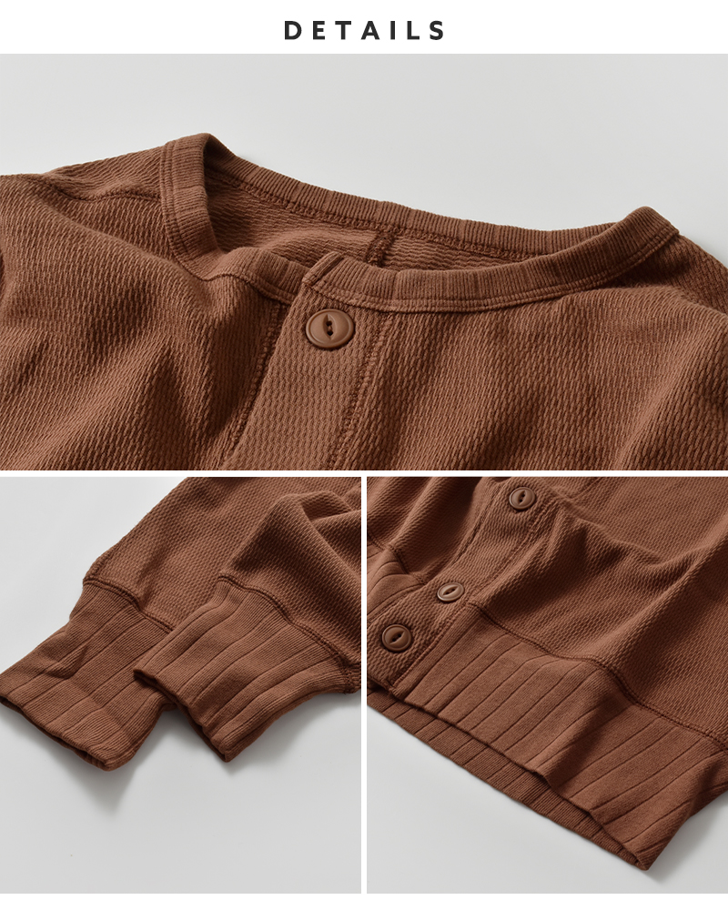 kha:ki(カーキ)コットンハニカムカーディガン“HONEYCOMBCARDIGAN”mil25fcs3472