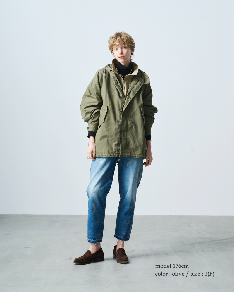 kha:ki(カーキ)Aラインミドルモッズコート“NEWTYPE-51PARKA”mil25fjk3051
