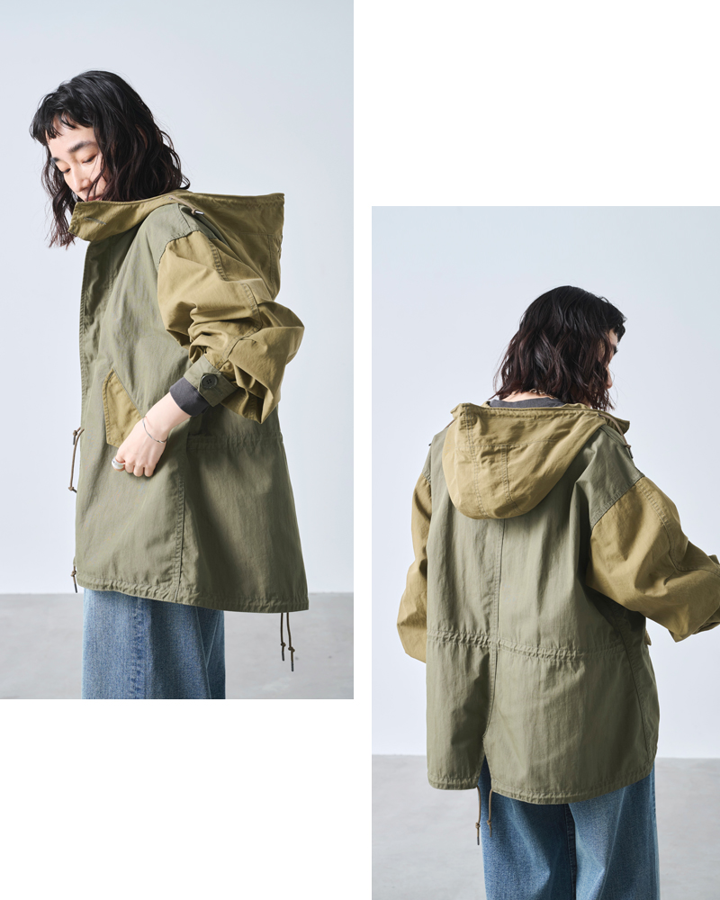 kha:ki(カーキ)Aラインミドルモッズコート“NEWTYPE-51PARKA”mil25fjk3051