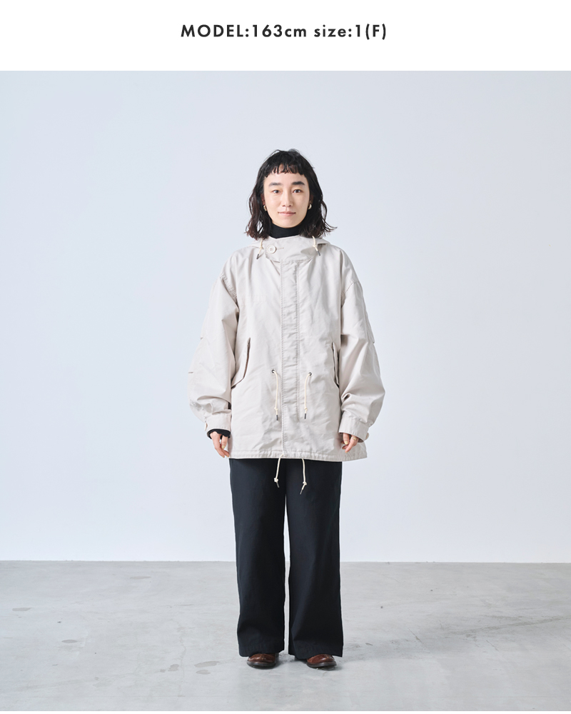 kha:ki(カーキ)Aラインミドルモッズコート“NEWTYPE-51PARKA”mil25fjk3051
