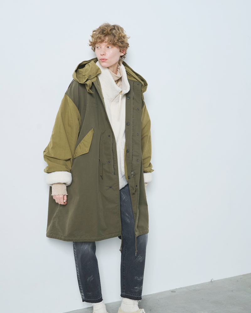 kha:ki(カーキ)ロングモッズコート“NEWTYPE-65COAT”mil25fjk3065