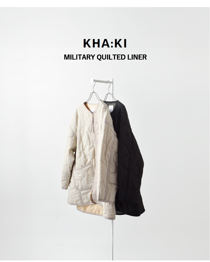 kha:ki(カーキ)ミリタリーキルティングライナージャケット“MILQUILTZIPUPJACKET”mil25fjk3229