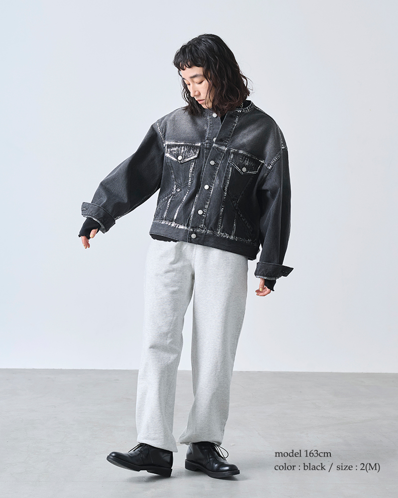 kha:ki(カーキ)デニム箔プリントジャケット“FOILPRINTDENIMJKT”mil25fjk3236