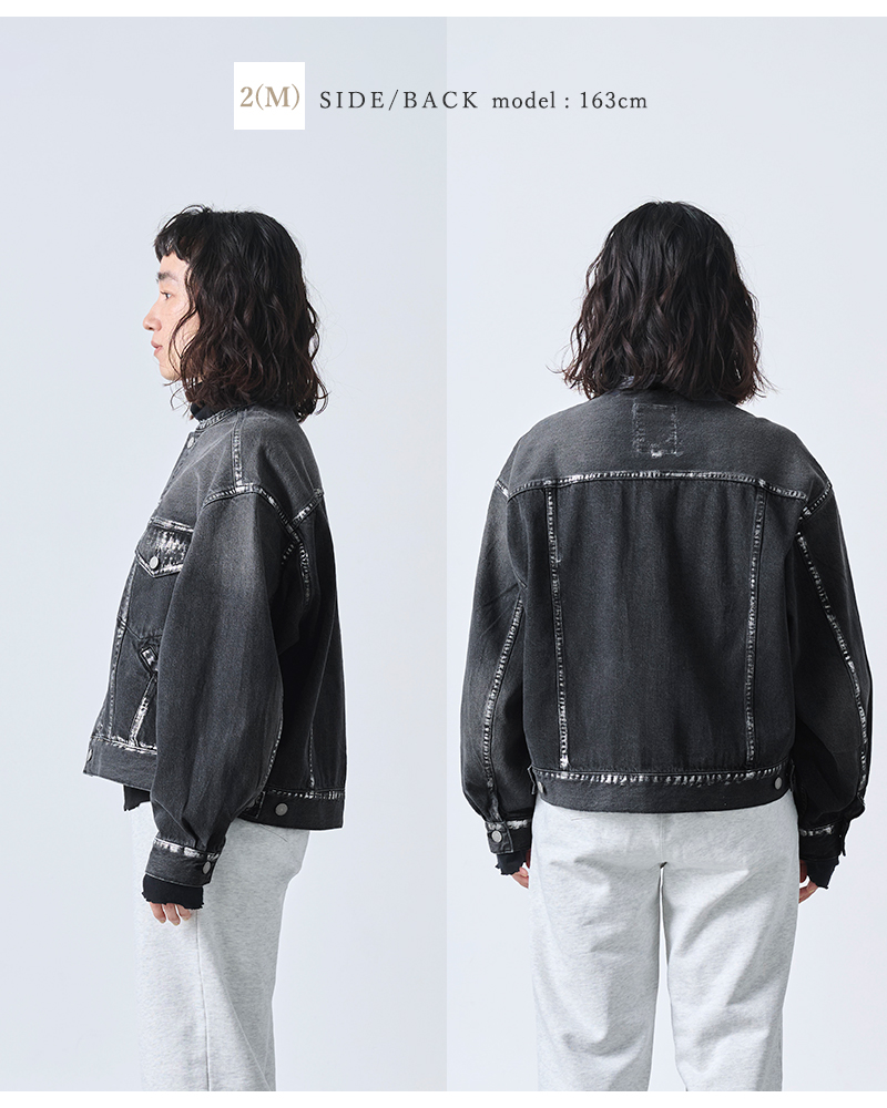 kha:ki(カーキ)デニム箔プリントジャケット“FOILPRINTDENIMJKT”mil25fjk3236