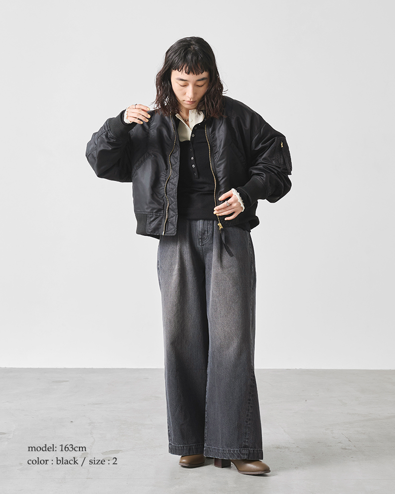 kha:ki(カーキ)ミリタリーワイドスクエアMA-1ジャケット“WIDESQUAREMA-1”mil25fjk3240