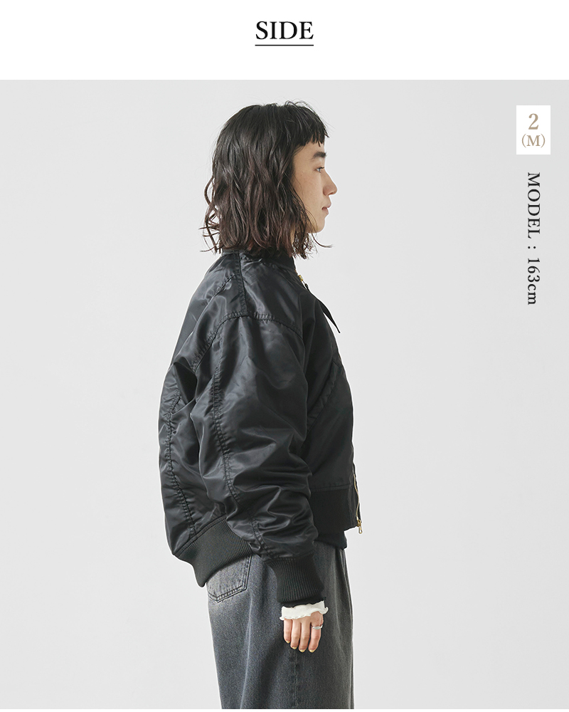 kha:ki(カーキ)ミリタリーワイドスクエアMA-1ジャケット“WIDESQUAREMA-1”mil25fjk3240