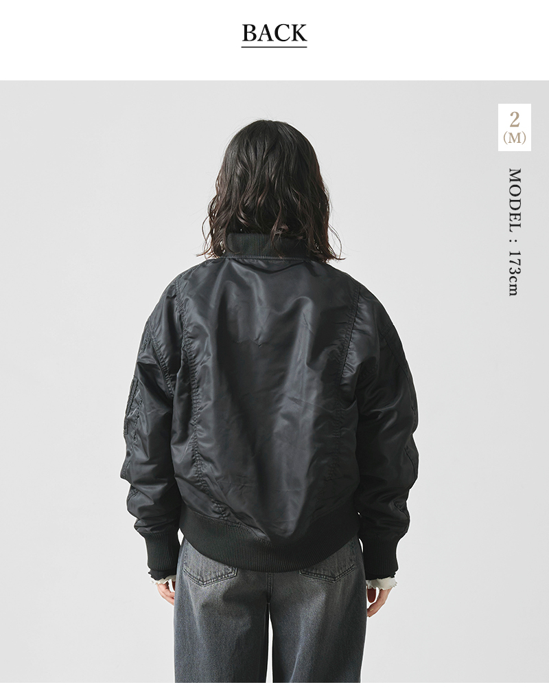 kha:ki(カーキ)ミリタリーワイドスクエアMA-1ジャケット“WIDESQUAREMA-1”mil25fjk3240