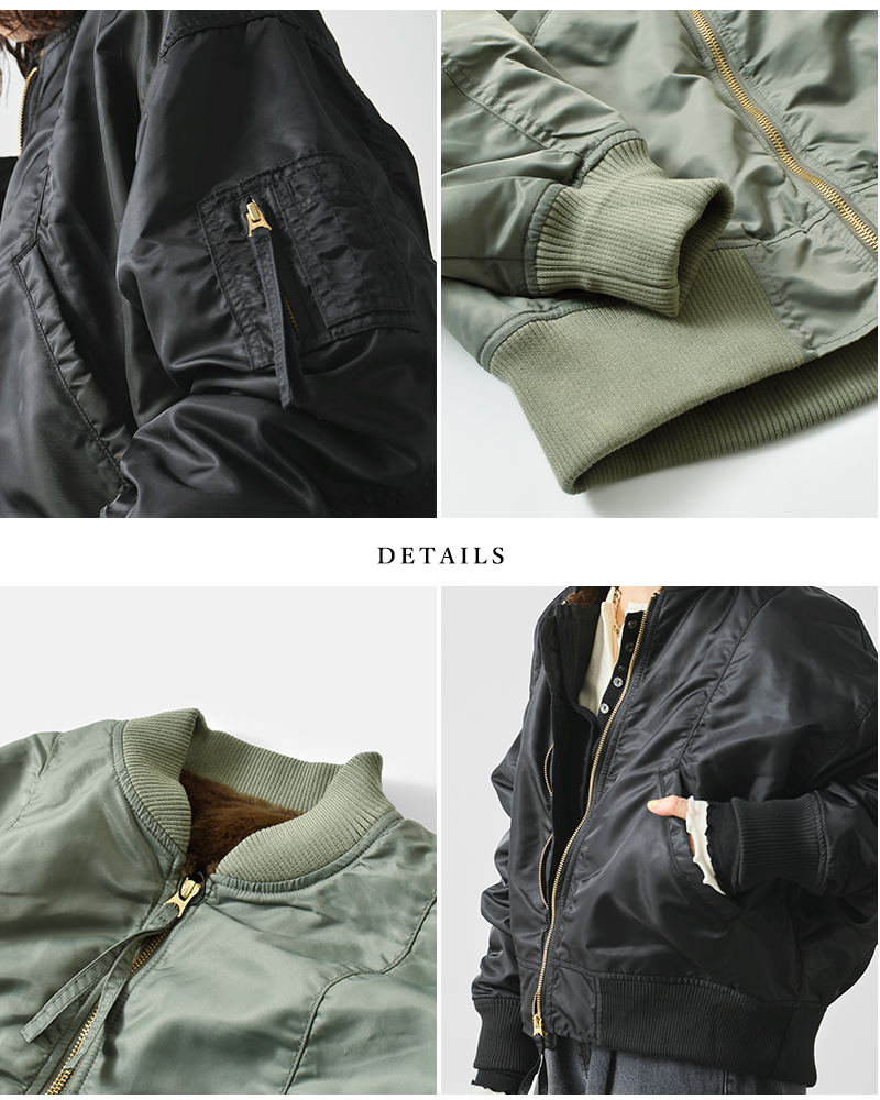 kha:ki(カーキ)ミリタリーワイドスクエアMA-1ジャケット“WIDESQUAREMA-1”mil25fjk3240