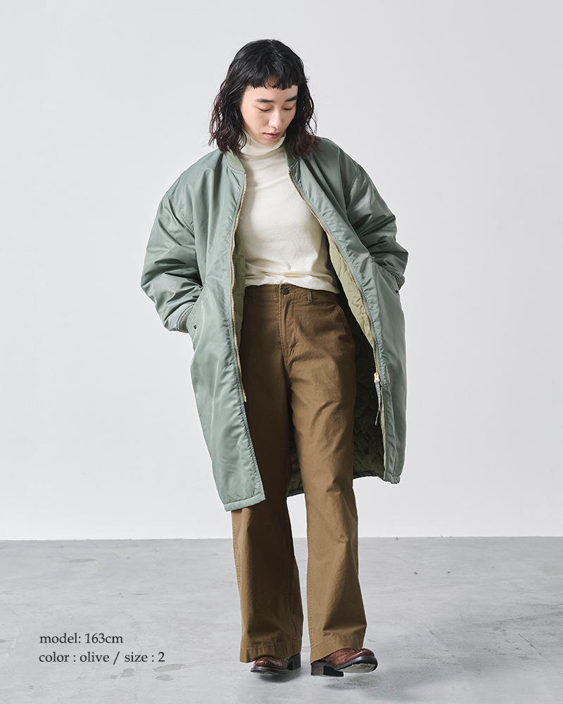 kha:ki(カーキ)ミリタリーワイドスクエアMA-1ジャケット“WIDESQUAREMA-1”mil25fjk3240