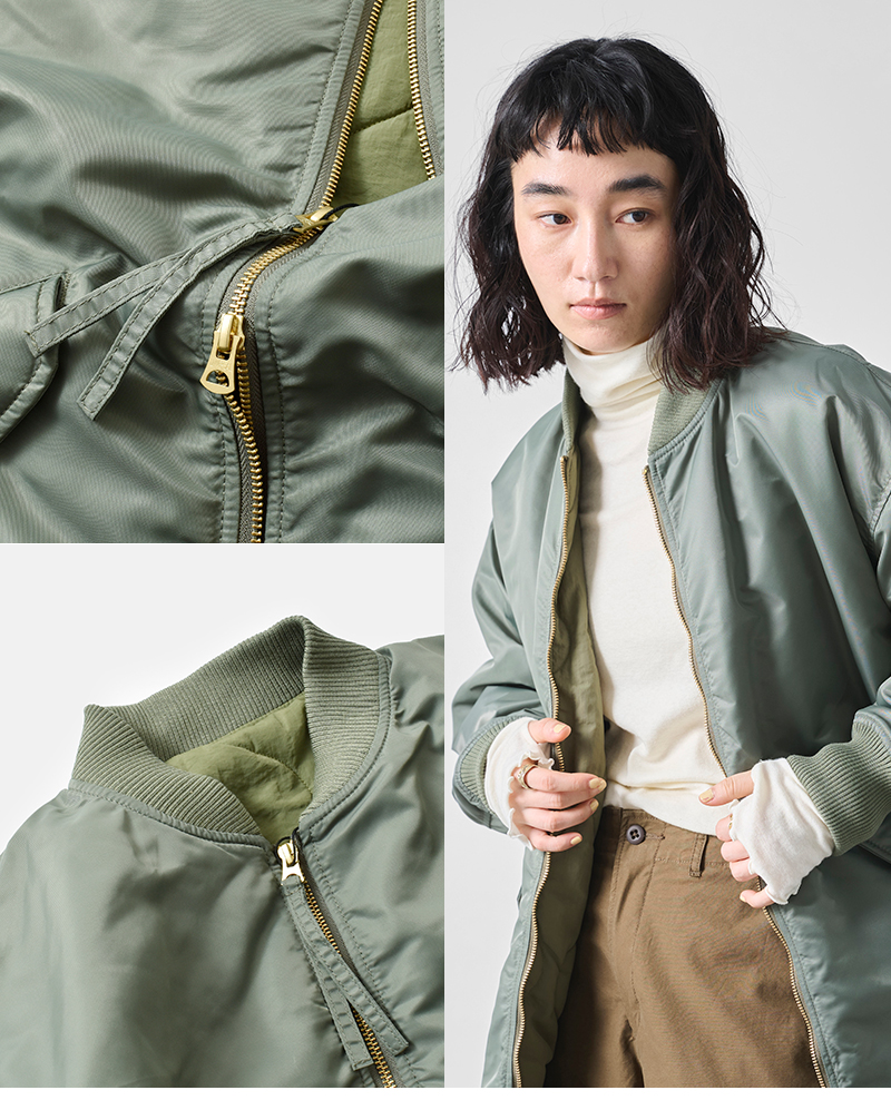 kha:ki(カーキ)ミリタリーワイドスクエアMA-1ジャケット“WIDESQUAREMA-1”mil25fjk3240