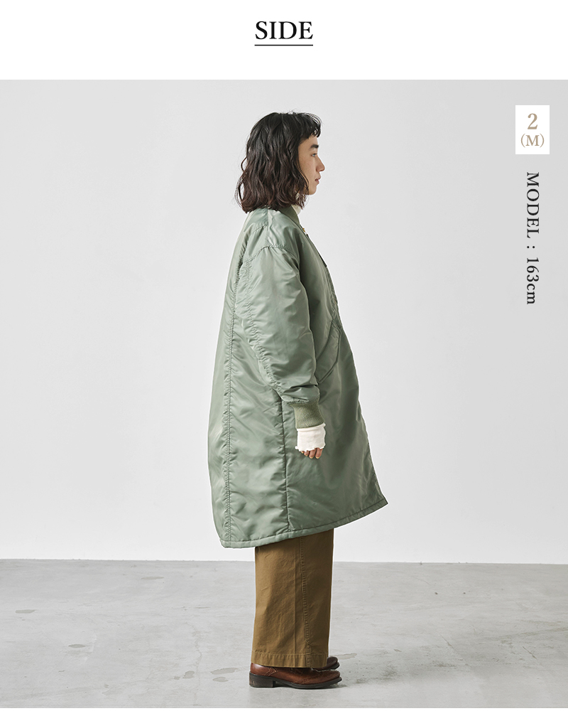 kha:ki(カーキ)ミリタリーワイドスクエアMA-1ジャケット“WIDESQUAREMA-1”mil25fjk3240