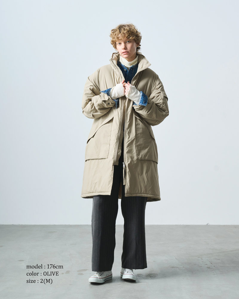 kha:ki(カーキ)ミリタリーパティングコート“MILPADDINGCOAT”mil25fjk3242