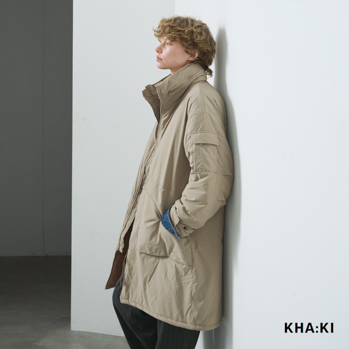 kha:ki(カーキ)ミリタリーパティングコート“MILPADDINGCOAT”mil25fjk3242