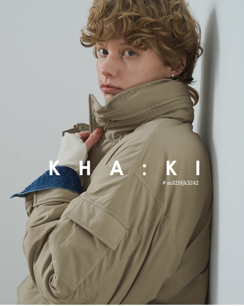 kha:ki(カーキ)ミリタリーパティングコート“MILPADDINGCOAT”mil25fjk3242