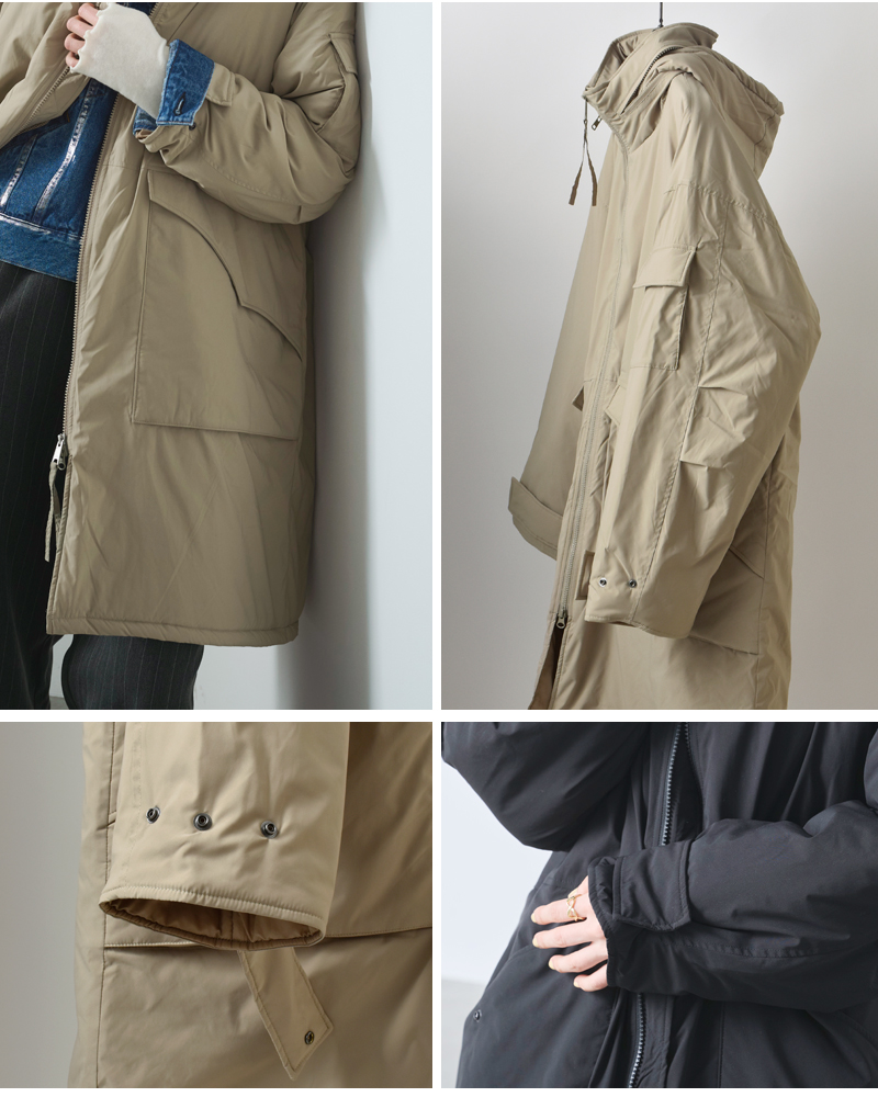 kha:ki(カーキ)ミリタリーパティングコート“MILPADDINGCOAT”mil25fjk3242