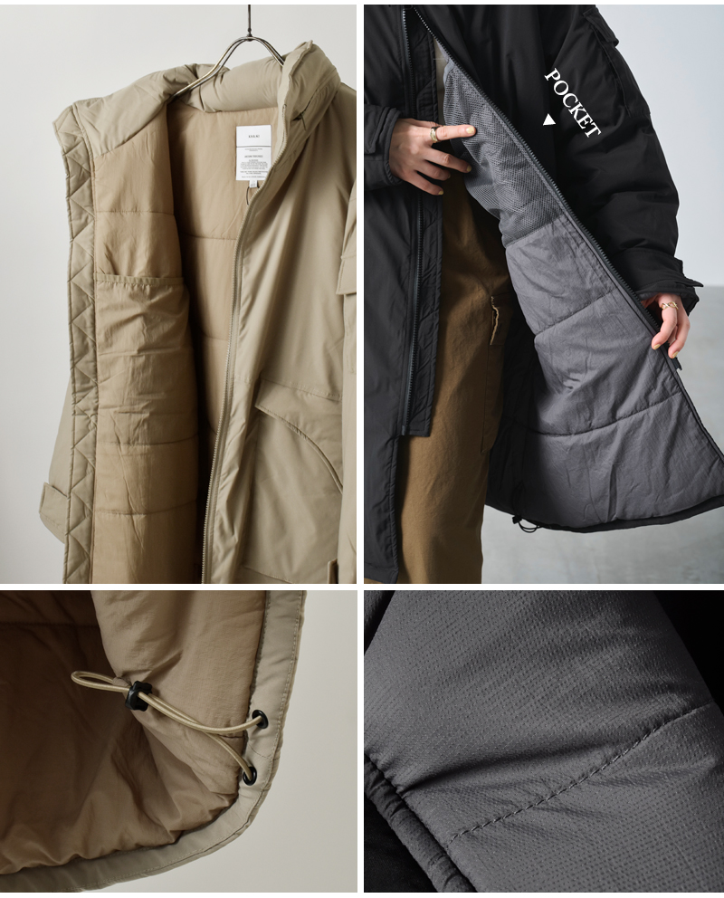 kha:ki(カーキ)ミリタリーパティングコート“MILPADDINGCOAT”mil25fjk3242