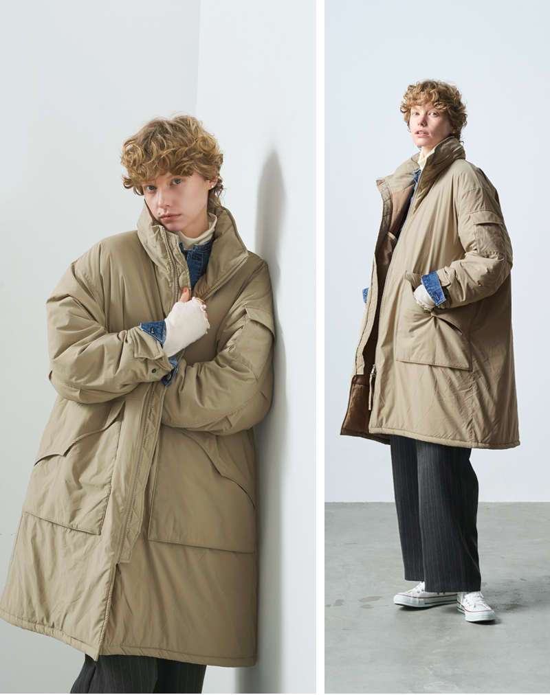 kha:ki(カーキ)ミリタリーパティングコート“MILPADDINGCOAT”mil25fjk3242