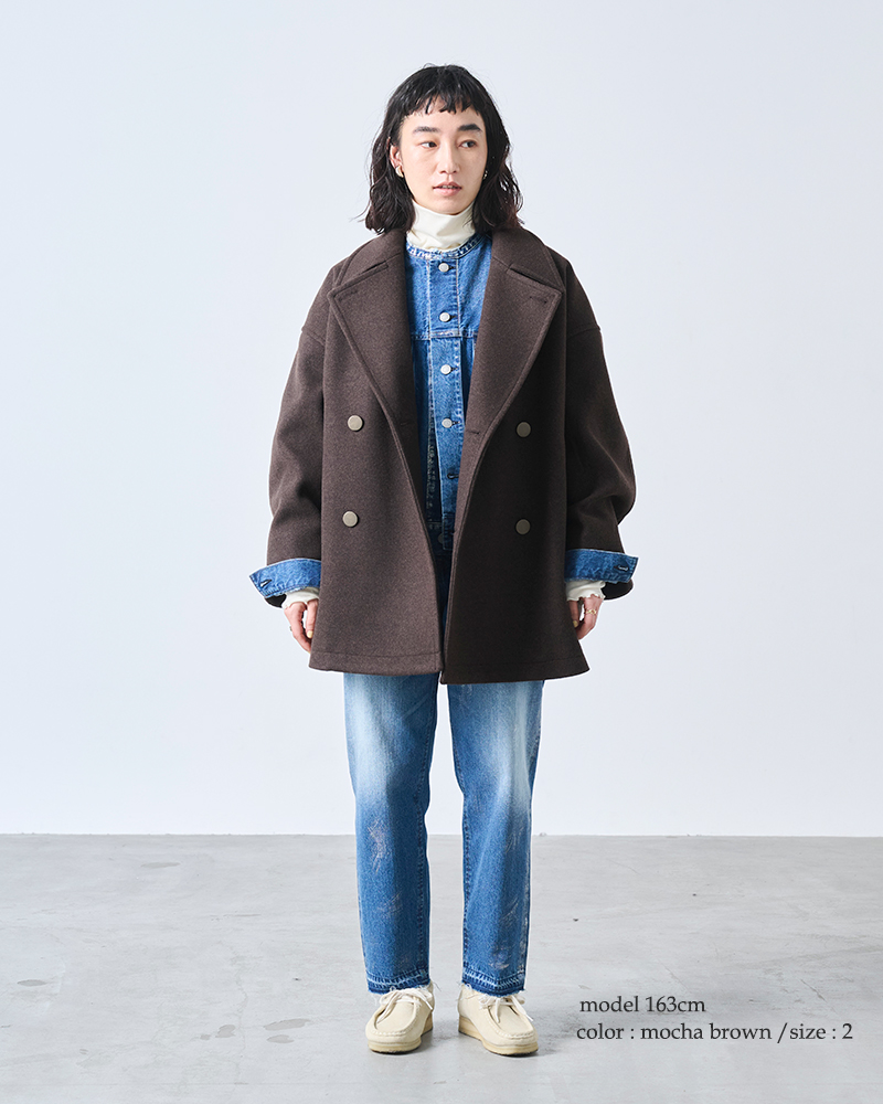 kha:ki(カーキ)圧縮ニットコクーンPコート“COCOONPEA-COAT”mil25fjk3243