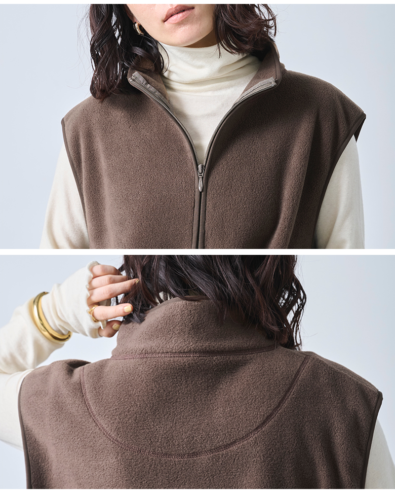 kha:ki(カーキ)サイドジップフリースワンピース“SIDEZIPFLEECEDRESS”mil25fop3101